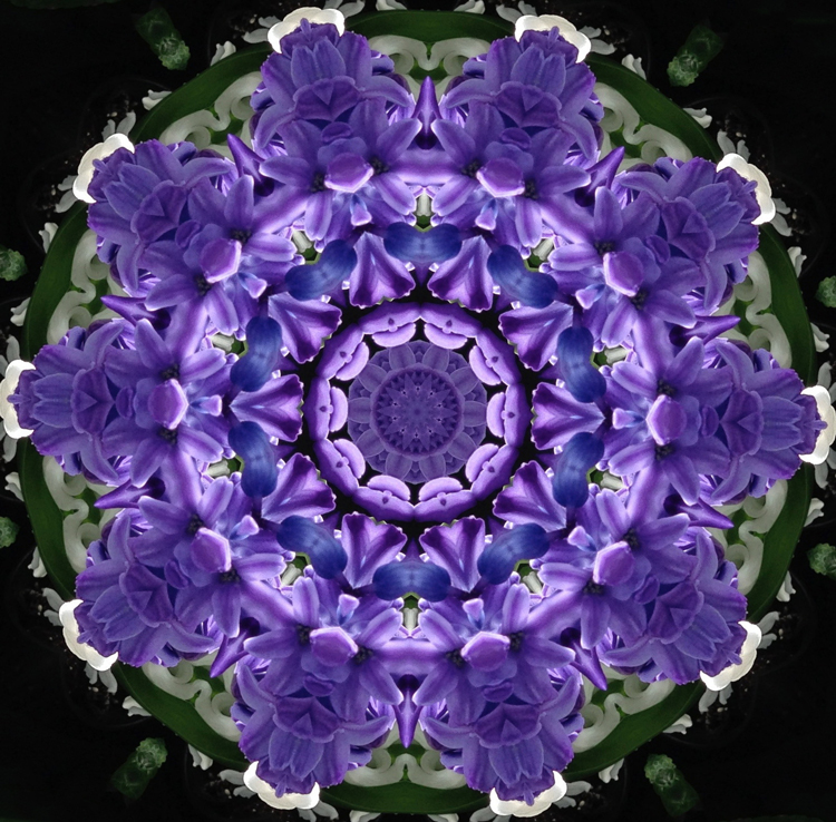 Purple kaleidoscope mandala - Art by Allison Maltese
